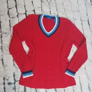 Karen Scott Sport Cable Knit Sweater sz Lg